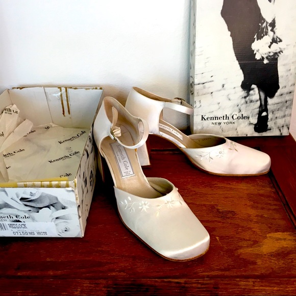 Kenneth Cole White Wedding Shoes Hippy 